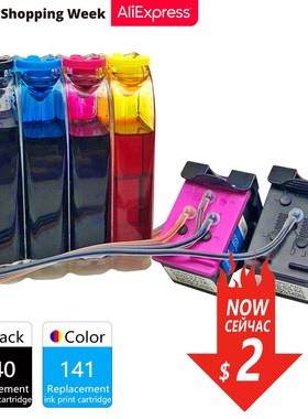 CISS Bulk Ink Replacement for Hp 140 141 XL C4583 C4283 C448