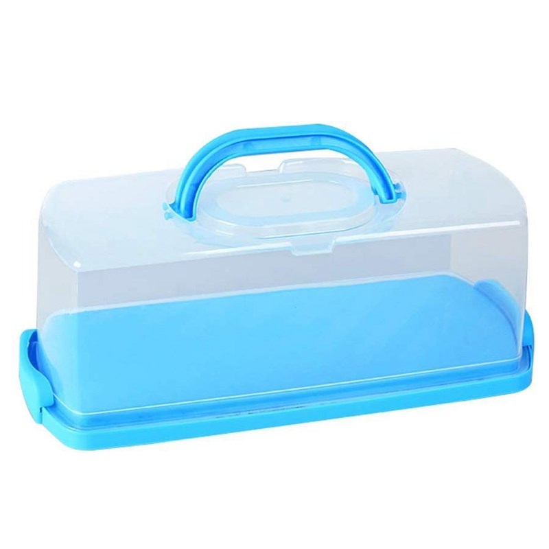 Carrier Cake-Container Plastic Bread-Box Food-Storage Rectan