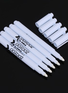 5pcs White Liquid Chalk Pen Black Board Marker Erasable Chal
