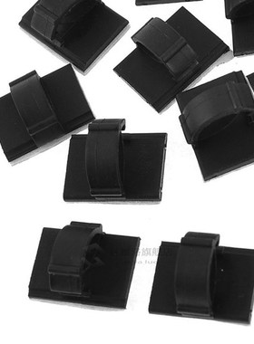10 Pcs Rectangle Self-adhesive 10mm Cable Tie Mount Clips Bl