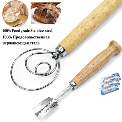 Scoring-Tool Whisk Dough Artisan Bread-Lame Danish Stainless