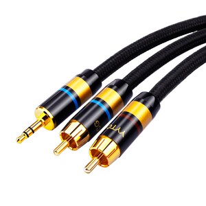 YYTCG Hifi 3.5mm to 2RCA Y Splitter Stereo Audio Cable HiFi