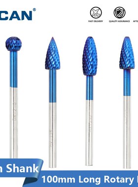XCAN Metal File Double Cut Tungsten Carbide Rotary Burrs 6m
