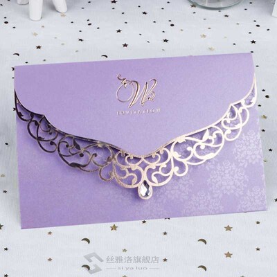 50pcs Laser Cut Wedding Invitation Card Business Greeting Ca