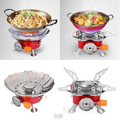 Outdoor Mini Camping Gas Stove Folding Butane Burner Windpro