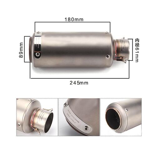 Free Shipping Exhaust Escape Pipe Laser Logo 51mm 60mm Exhau