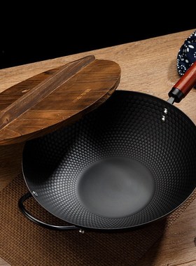 Japanese iron wok uncoated wok household non-stick old-fashi