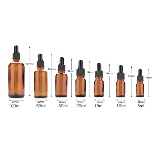 1pcs Amber Glass Liquid Reagent Pipette Bottle Eye Dropper f
