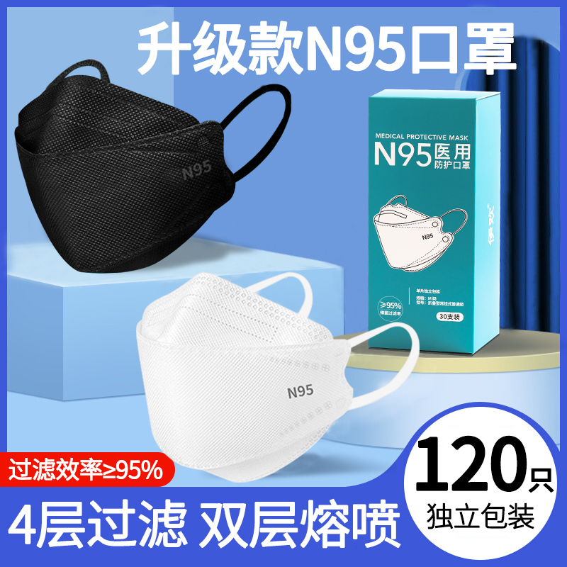 n95医用防护口罩一次性医疗级别白色防尘正品官方旗舰店单独包装 医疗器械 口罩（器械） 原图主图