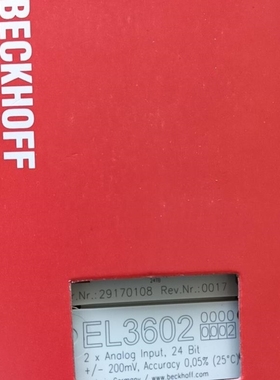 【议价】【议价】BECHHOFF模块EL3602-0002 正品