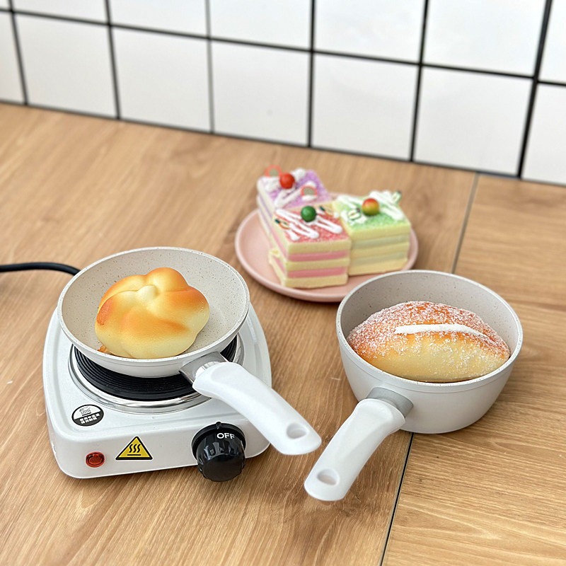 食品级12cm迷你厨房学做饭真煮全套儿童煎鸡蛋平底锅小锅套装真实