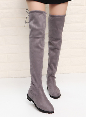 plus size 43 42 women flat boots ladies long boots过膝长靴女