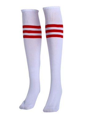Multi colored striped sport football socks