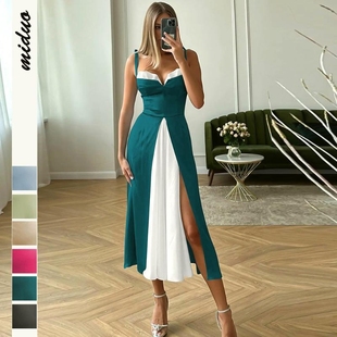 high end Fake dress pieces satin bridesmaid two