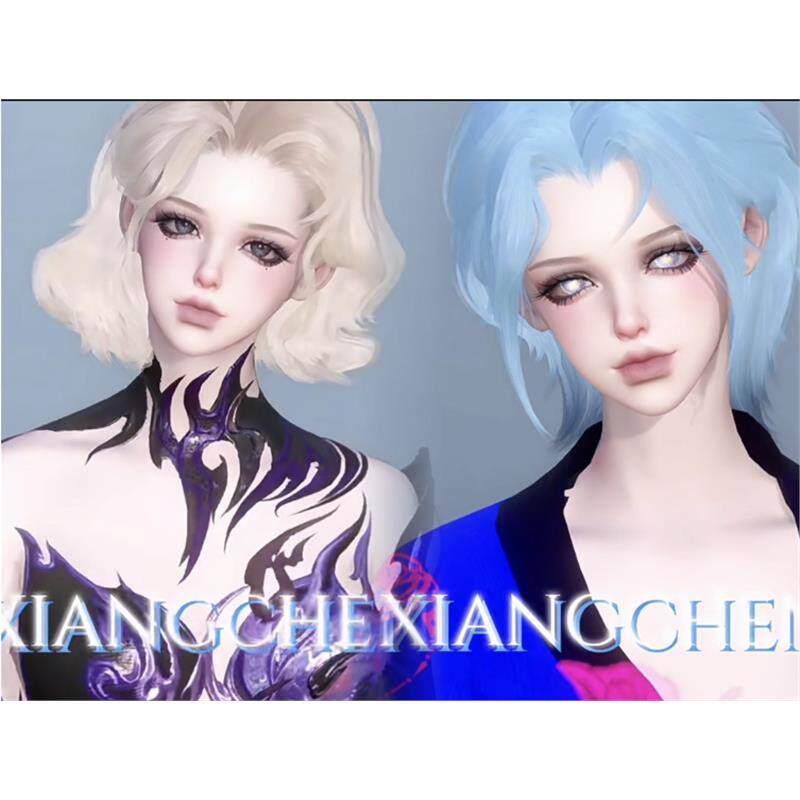 涩谷辣妹双妆|向忱原创 逆水寒手游捏脸女通用 原版