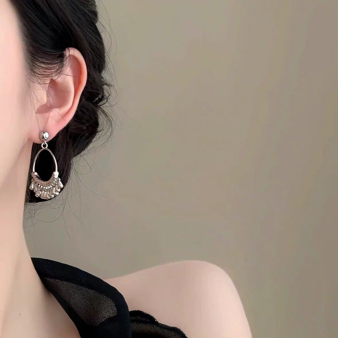 波西米亚民族风流苏铃铛银针耳环