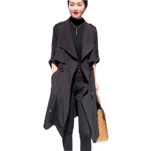 网红风衣外套女款2025秋季新款气质百搭英伦风收腰显瘦中长款大衣