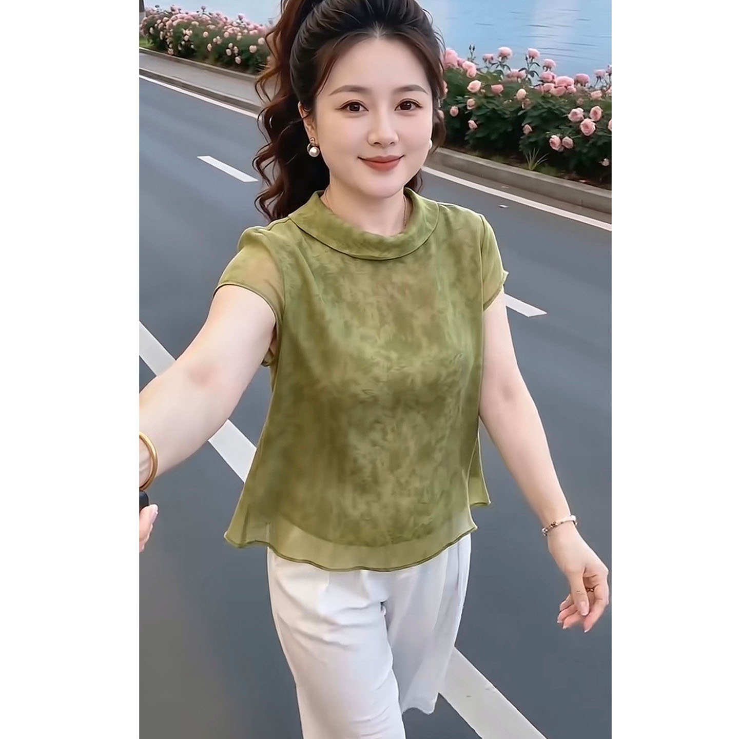 女士碎花衬衫宽松减龄百搭洋气图片
