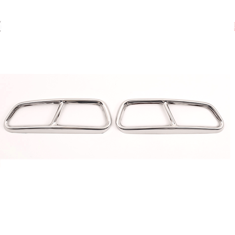 适用于奥迪A6 A6L A7 Q7 A4L改装四出尾喉罩排气管不锈钢框a6配件