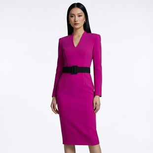 高级感冷淡风气质女装 MEI连衣裙秋季 新款 包臀裙 装 BRAND