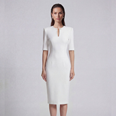 中长款 2026新款 职场通勤优雅显瘦修身 连衣裙