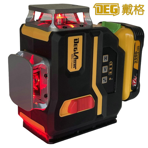 DEG戴格水平仪强绿光12线上水平贴墙仪强红光3D贴地仪平水标线仪