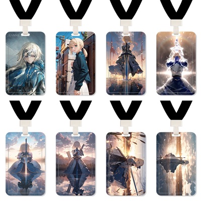 fate/fgo吾王saber贞德卡套滑盖学生饭卡公交卡校园门禁卡保护套