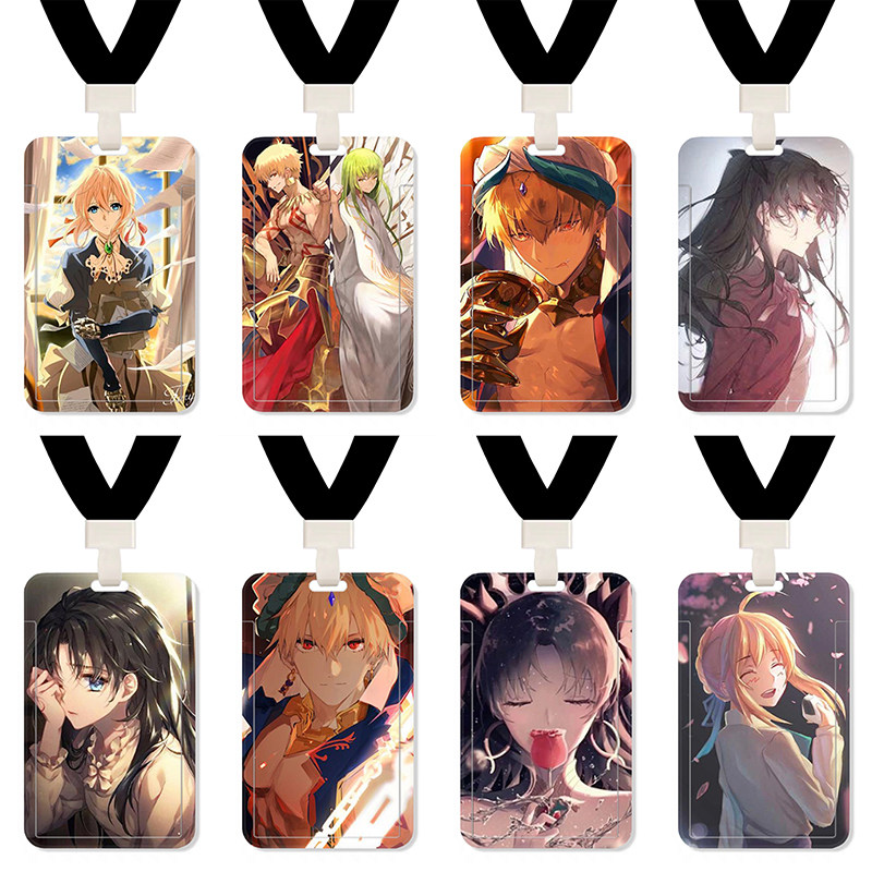 fate/fgo吾王saber贞德动漫校牌工牌胸牌公交卡学生饭卡卡套硬壳