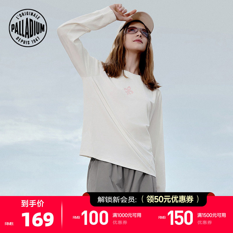 PALLADIUM帕拉丁明星同款鸢尾花简约长袖T恤1912668