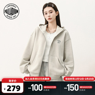 PALLADIUM帕拉丁上装时尚连帽撞色加绒保暖女款外套1913527