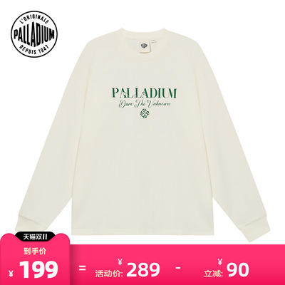 PALLADIUM帕拉丁日常休闲宽松圆领图案印花男女款长袖T恤1012618