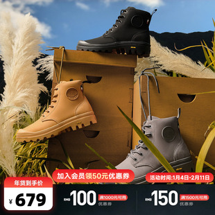 PALLADIUM帕拉丁马丁靴男女同款冬新款加绒保暖棉鞋高帮靴79337