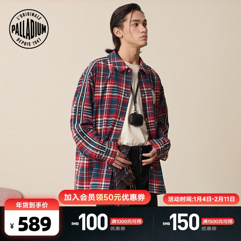 【新年限定RICH系列】PALLADIUM帕拉丁男女同款长袖衬衫1011260,运动服/休闲服装,运动POLO衫,淘宝优惠券,粉丝福利购,淘宝优惠卷