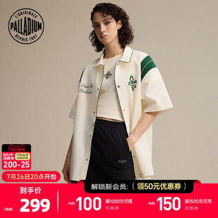 PALLADIUM帕拉丁复古运动大字图案印花男女款短袖衬衫外套1011341