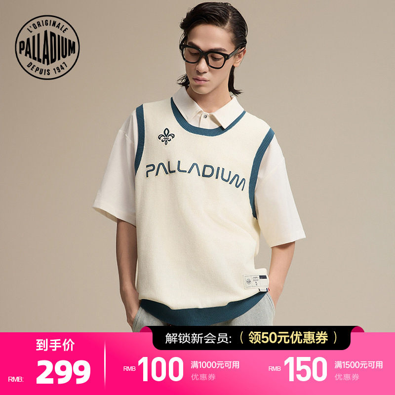 PALLADIUM帕拉丁时尚宽松复古运动休闲日常男女款针织背心1