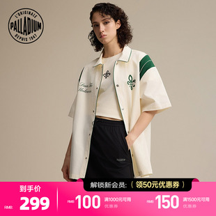 PALLADIUM帕拉丁复古运动大字图案印花男女款短袖衬衫外套1011341
