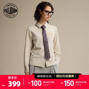 1911381 学院风衬衫 PALLADIUM帕拉丁青春百搭条纹女款 长袖