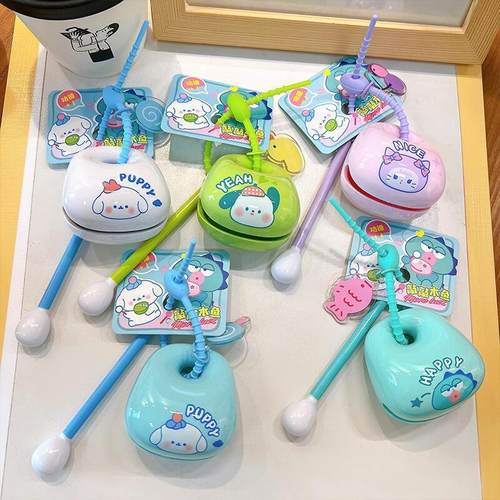 新品卡通可爱解压小木鱼钥