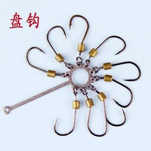 盘钩 新型爆炸钩 串钩 伊势尼钓鱼钩 带倒刺 翻版麻风钩 渔具