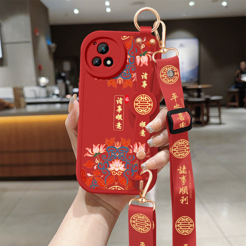 适用vivoy33t手机壳Y33e女士Y32小羊皮y32t腕带支架挂绳y31s平安喜乐y33s硅胶软VIVO新款保护套超薄简约外壳