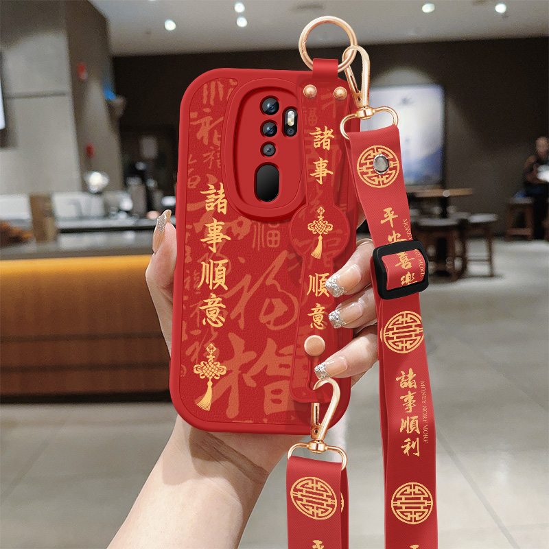 斜挎腕带★小羊皮细腻手感★天使眼镜头保护