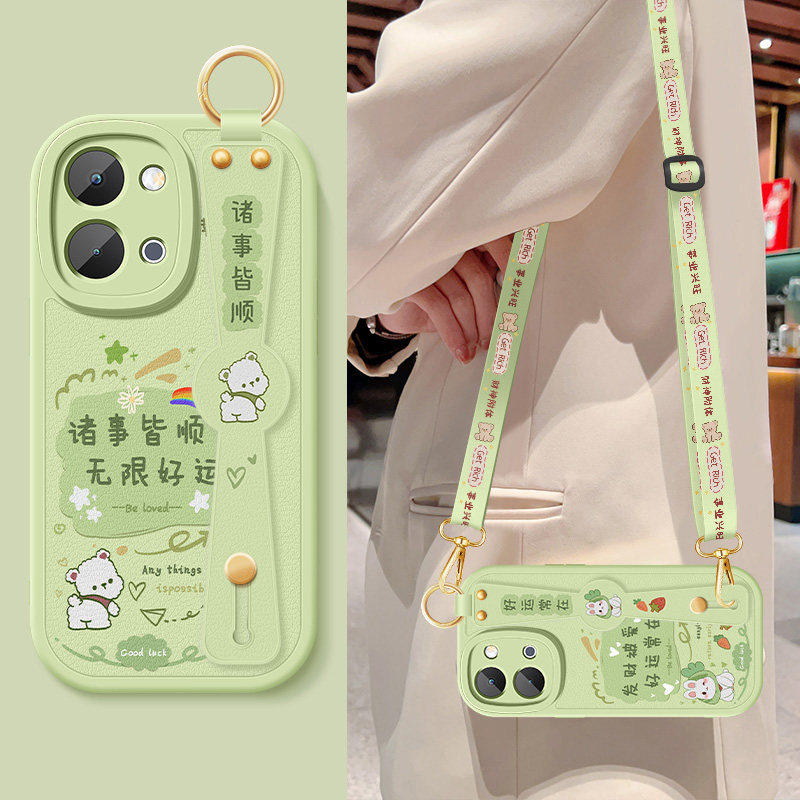 iqooz11i手机壳iqooz11turbo新款vivoiQOOZ11x小羊皮防摔爱酷V2559UA保护套5G诸事皆顺腕带挂绳硅胶软女适用