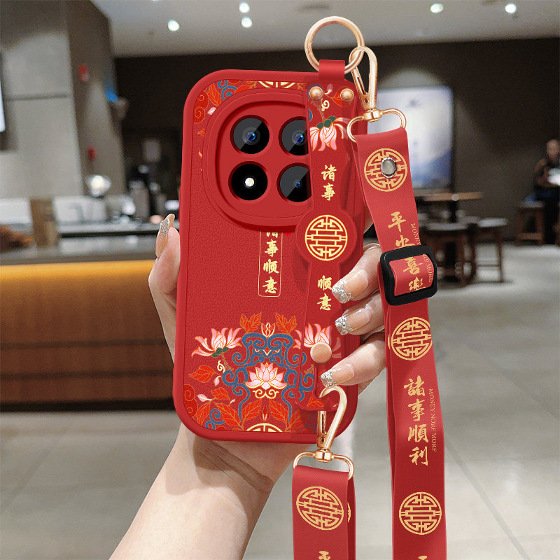 适用红米note15手机壳RedmiNote15Pro+女15pro平安喜乐小米note15r腕带支架挂绳小羊皮防摔新款保护套硅胶软
