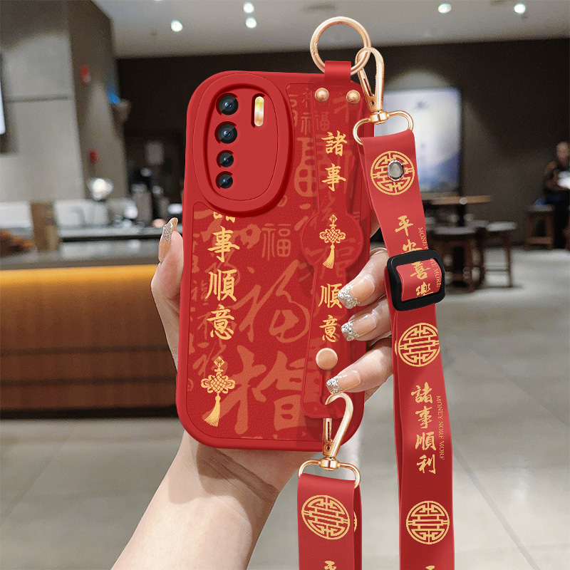 斜挎腕带★小羊皮细腻手感★天使眼镜头保护