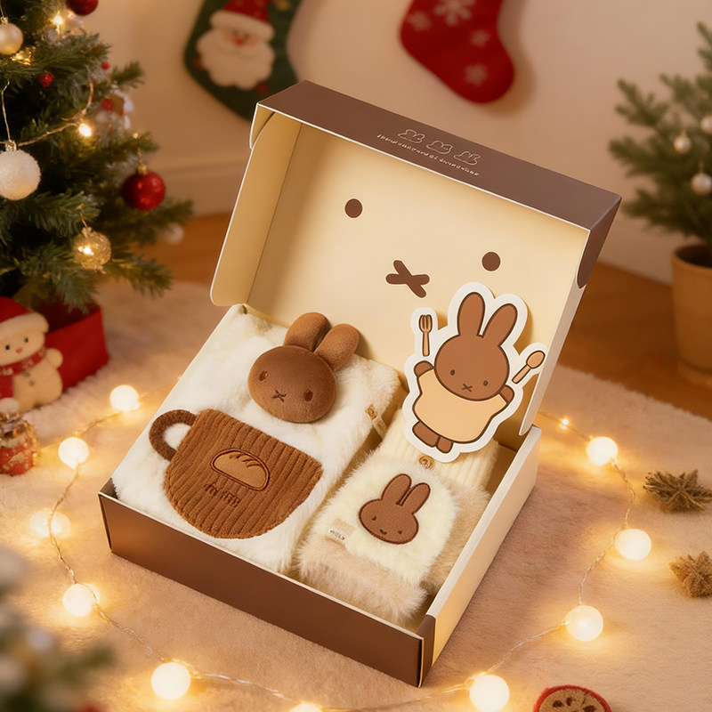 马克图布米菲冬日暖暖摩卡礼盒生日礼物女生闺蜜实用可爱保暖围巾