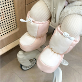 冬季 2岁男女宝宝卡通保暖加绒步前鞋 高帮加绒大棉鞋