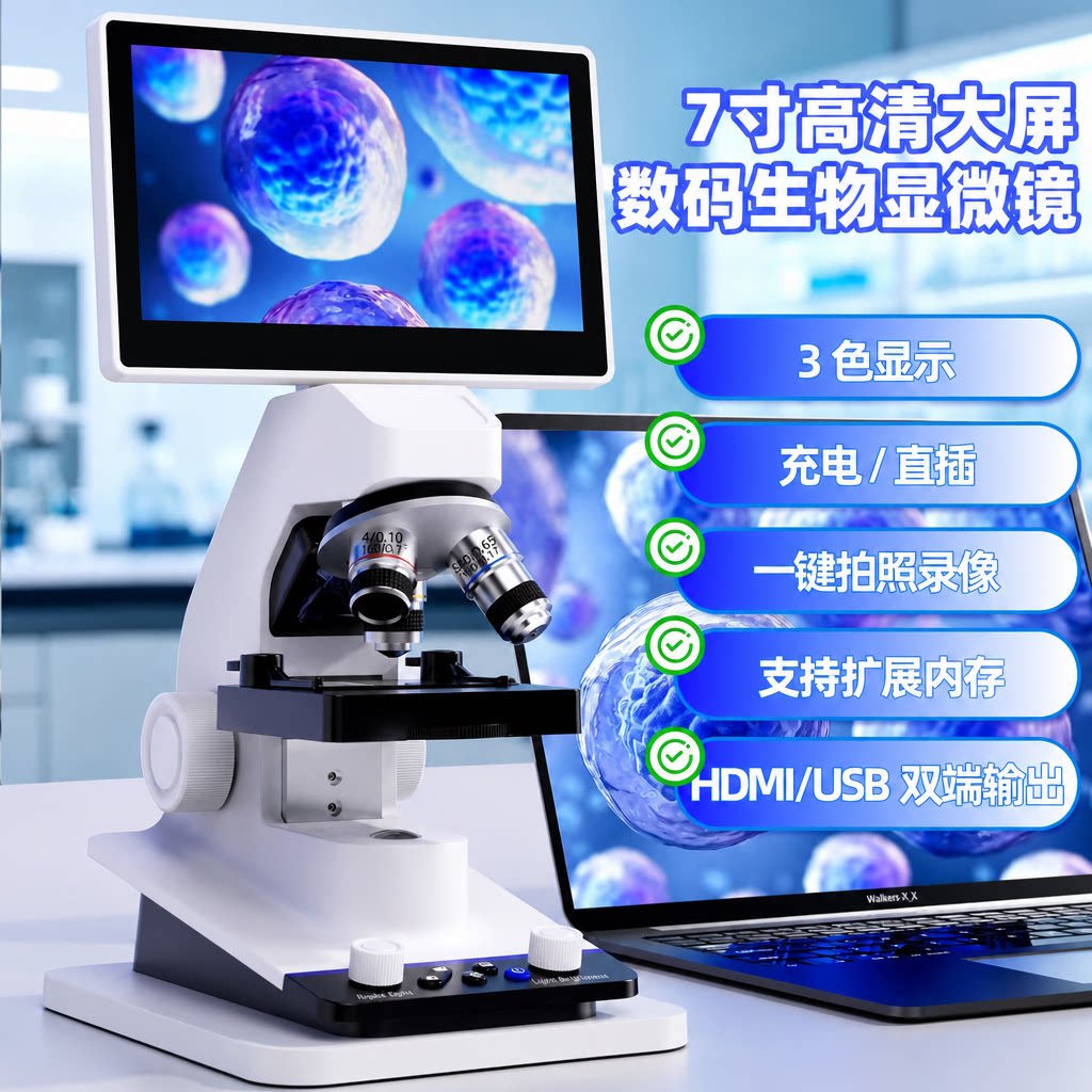 高清数码生物显微放大镜1500倍
