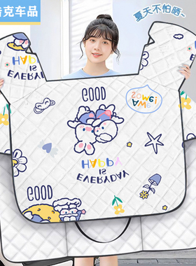 适用雅迪冠能dm6m5dq6de3de8dm2e8sm6dt6de8电动车夏季防晒挡风被