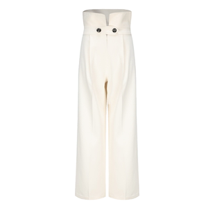 AtelierMissLu【比安卡】正品春夏新款超高腰设计挺括阔腿长裤