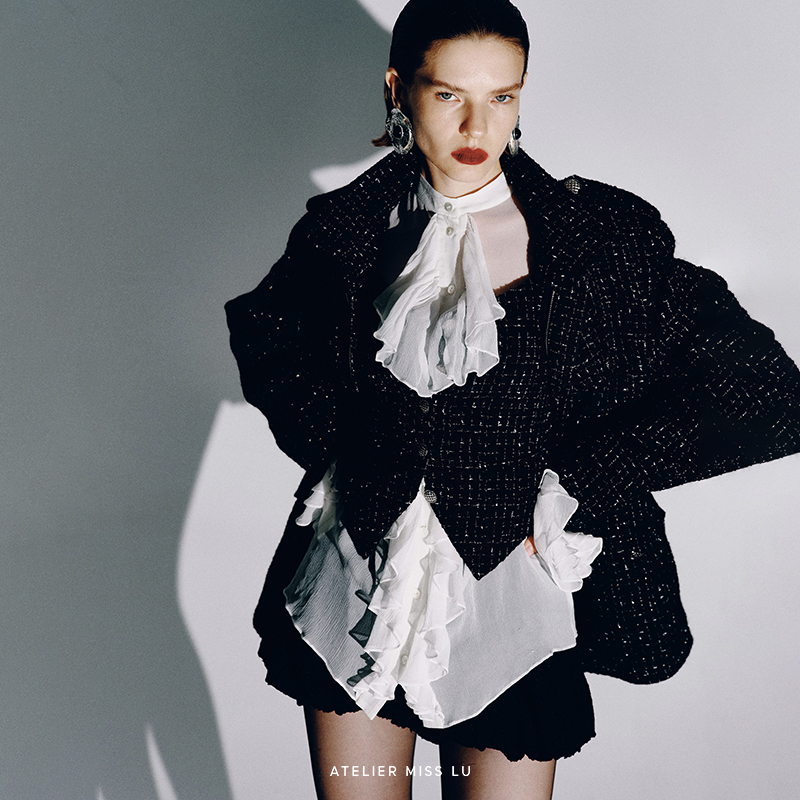 几何设计肌理金属耳环